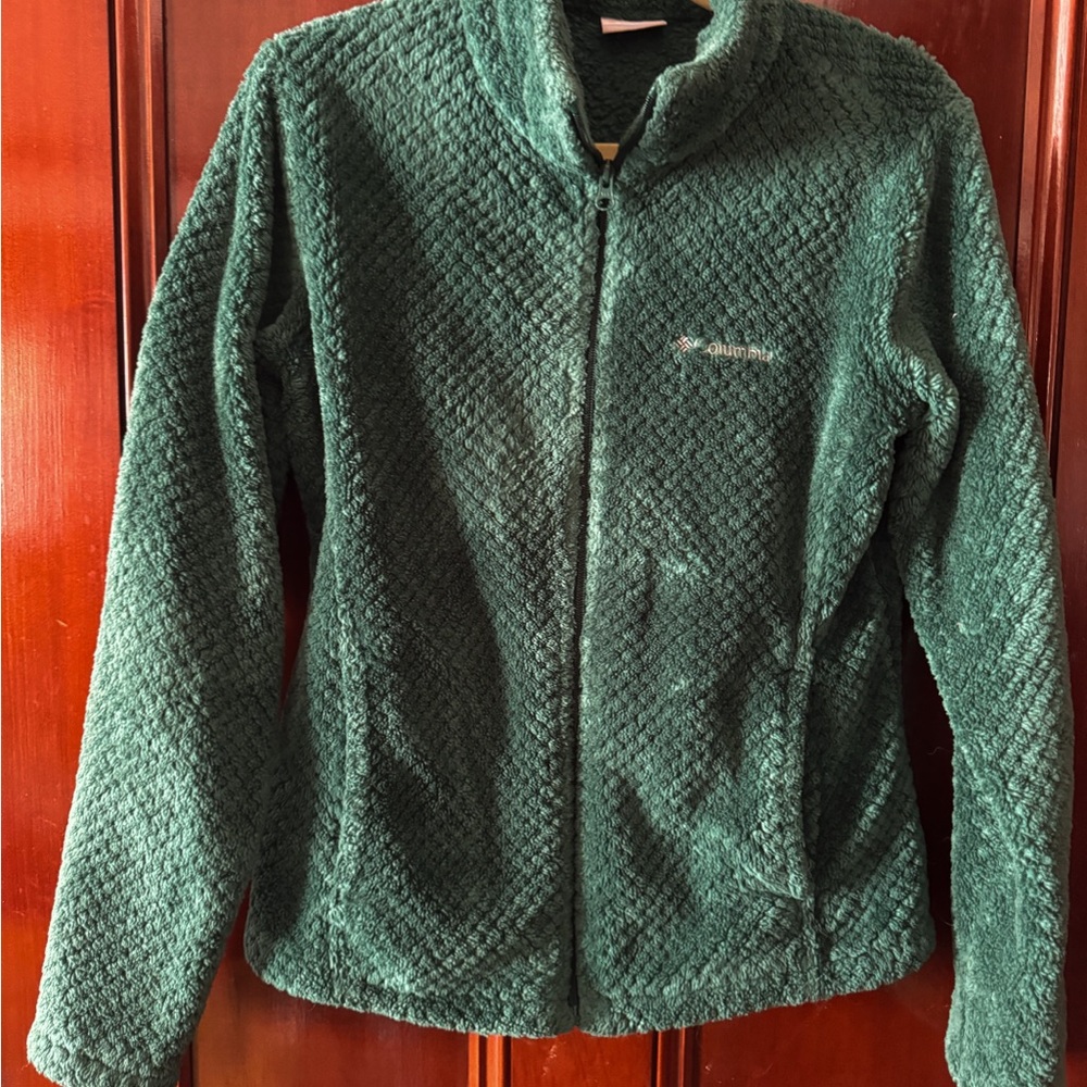 Columbia Women's Forest Green full zip fleece jacket